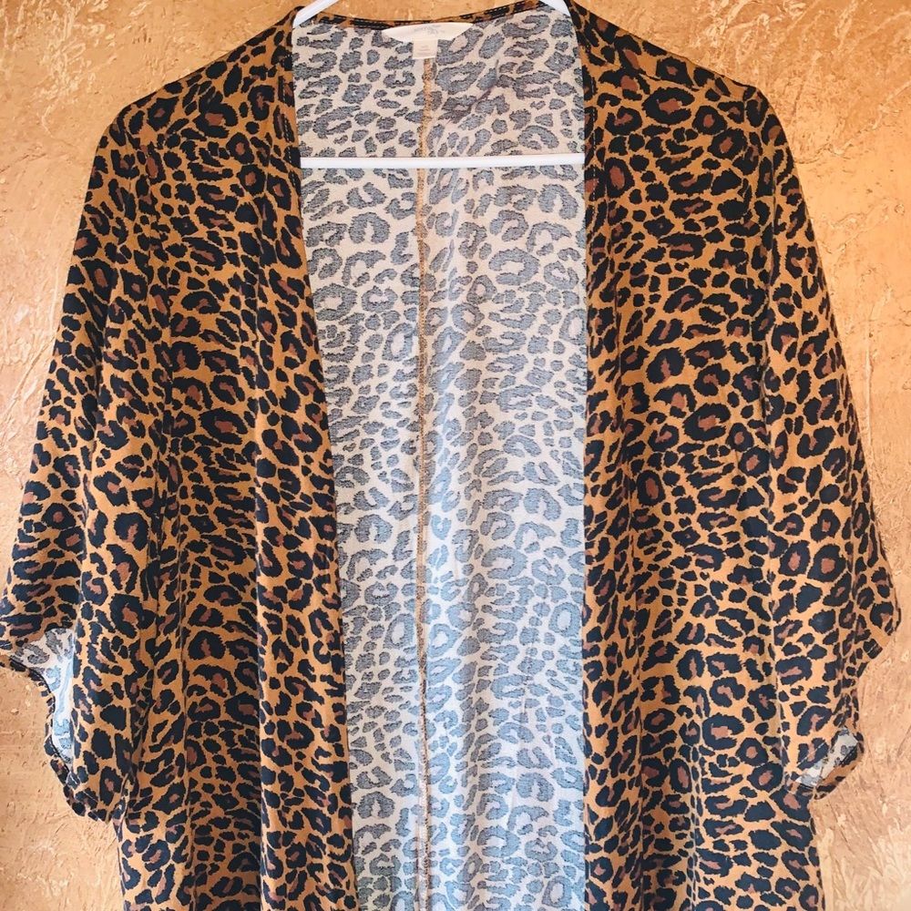 Cheetah cardigan.